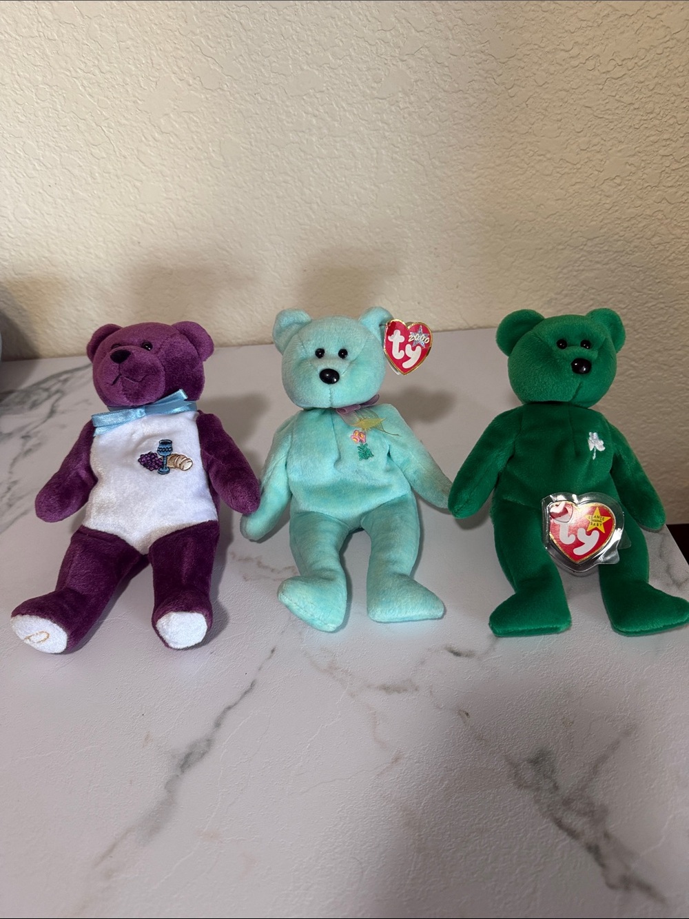 Ty Plush Bear Trio